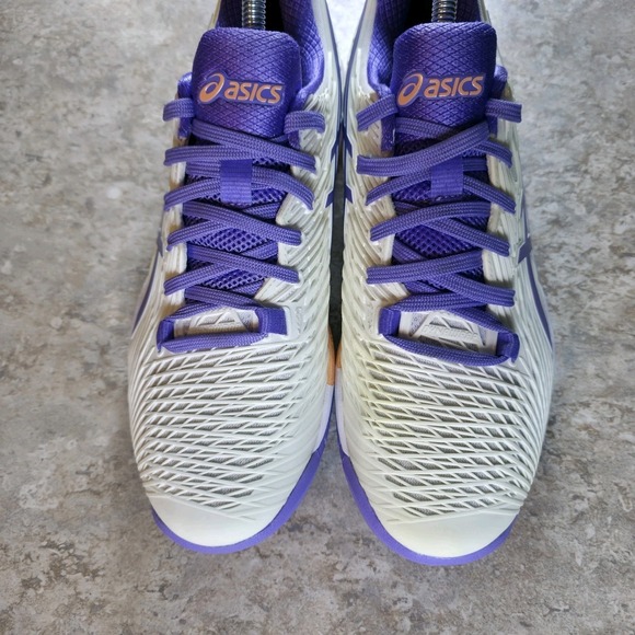 Asics Solution Speed FF 2 White Amethyst 1042A136-104 Women\'s 9.5 *Read Desc.